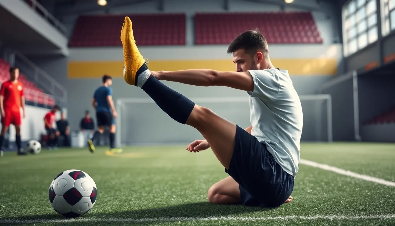 Unlock Your Football Potential with Practice Reader's Essential Stretching Moves - Illustration
