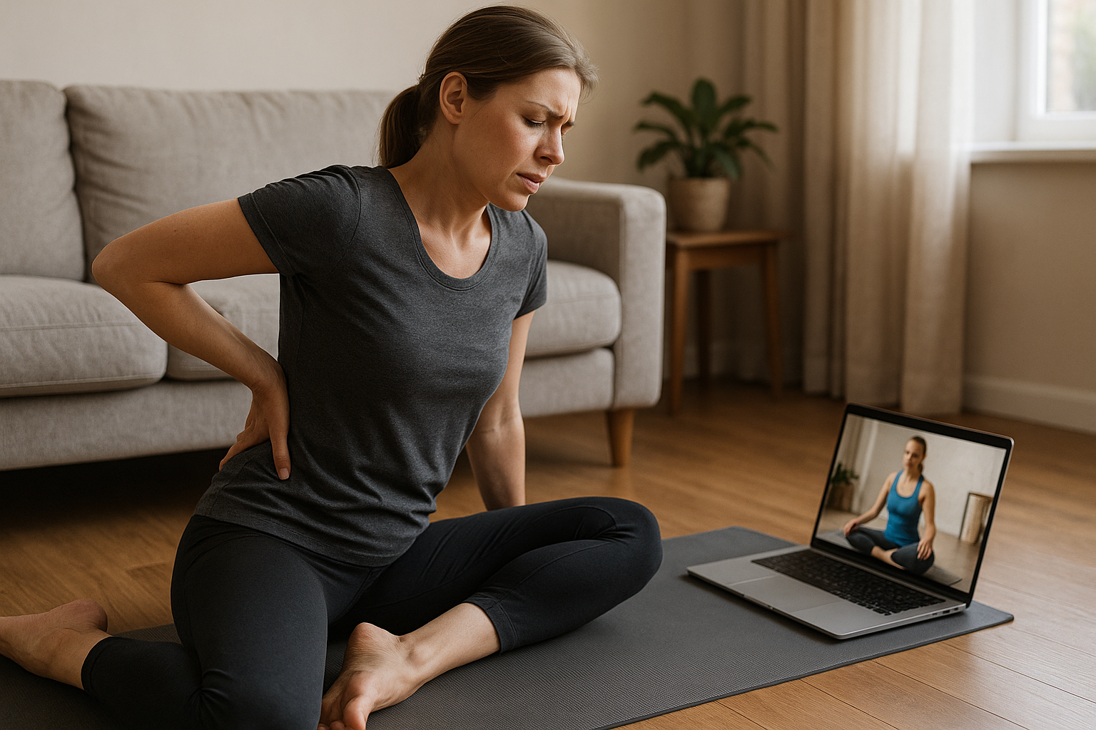 Discover the Power of Online Exercise for Pain Relief and Posture Improvement - Illustration