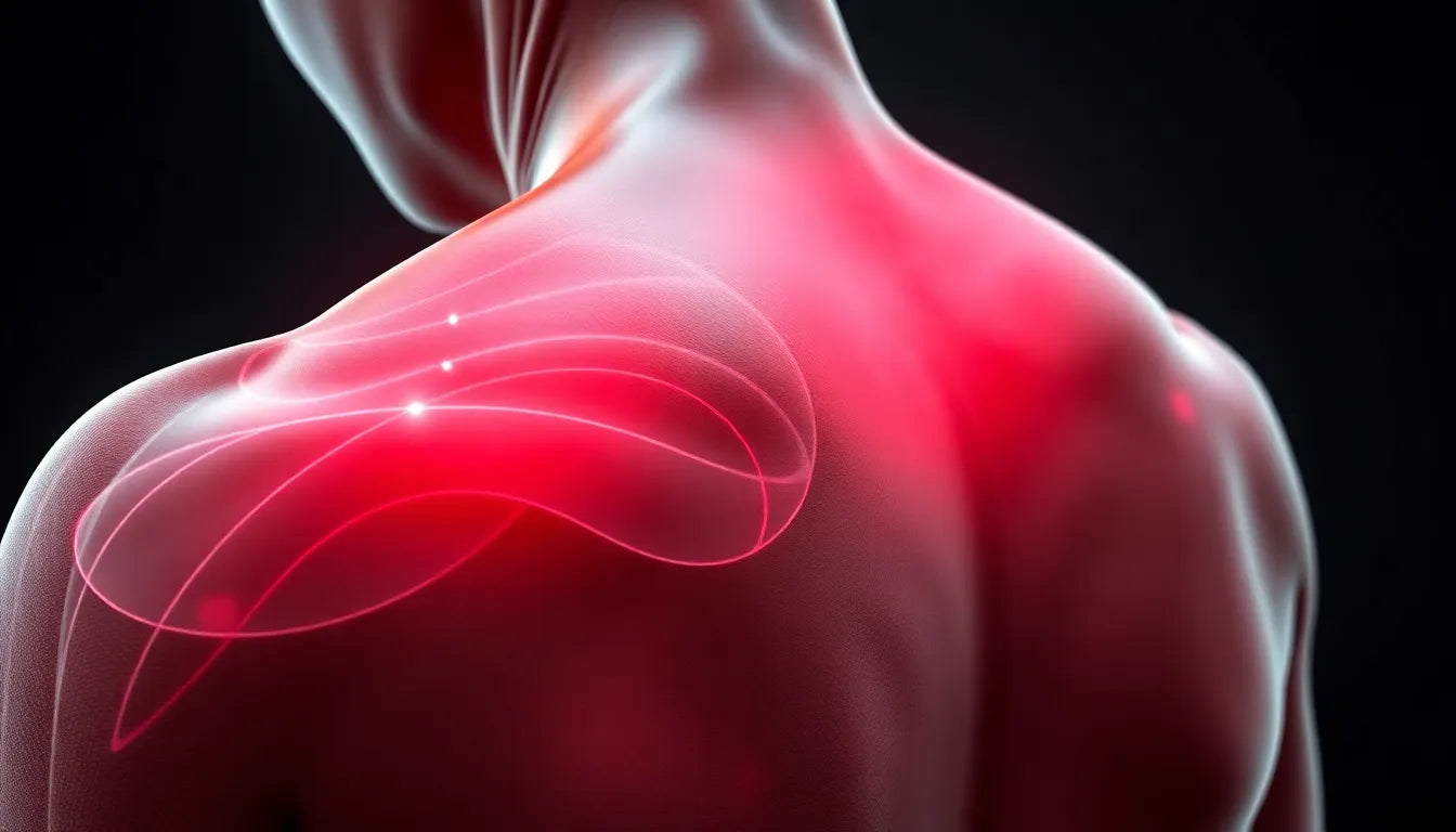 Ondt i ryggen under venstre skulderblad: find lindring og forstå de skjulte årsager - Illustration