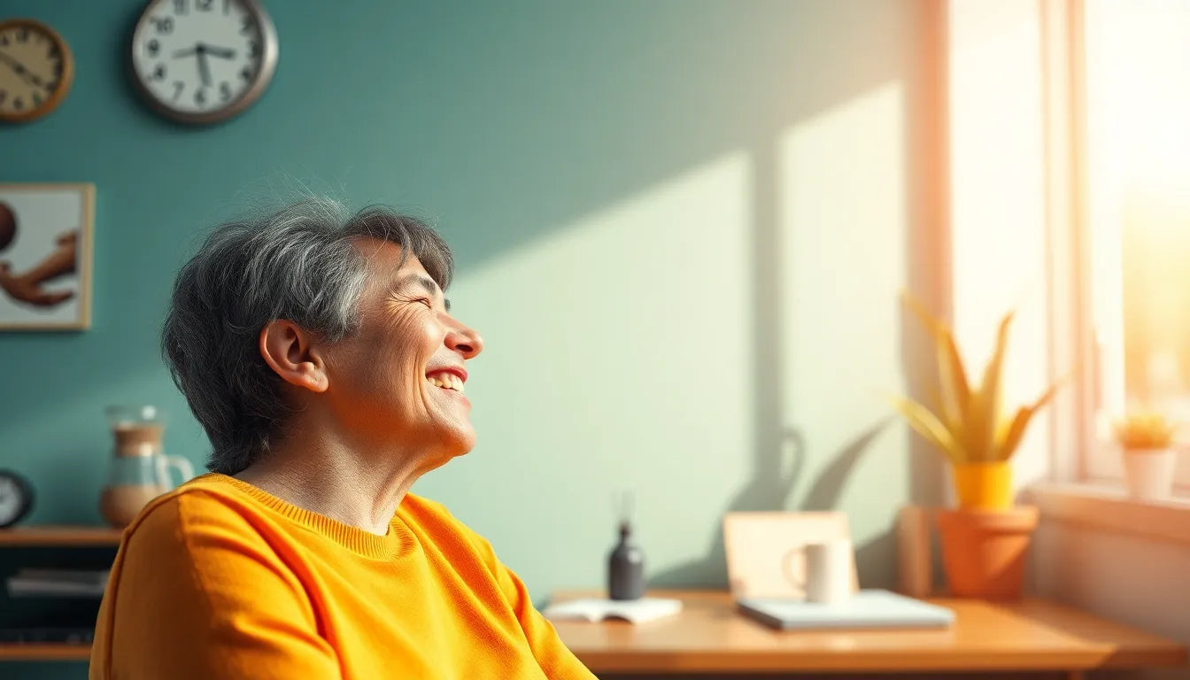 Find humoren i rygsmerter: grin dig til lindring - Illustration