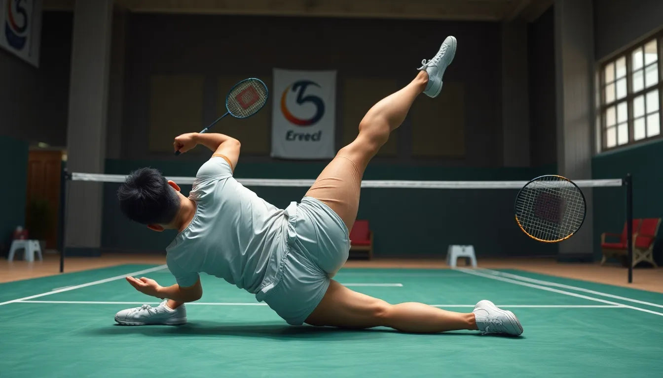 Stretch into Victory Practice Reader with Post-Badminton Exercises - Illustration