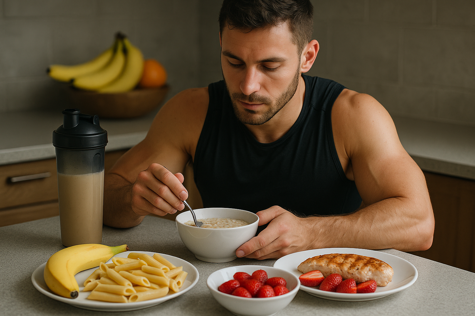 Fuel Up Right: The Best Pre-Training Snacks for Energy and Performance - Illustration