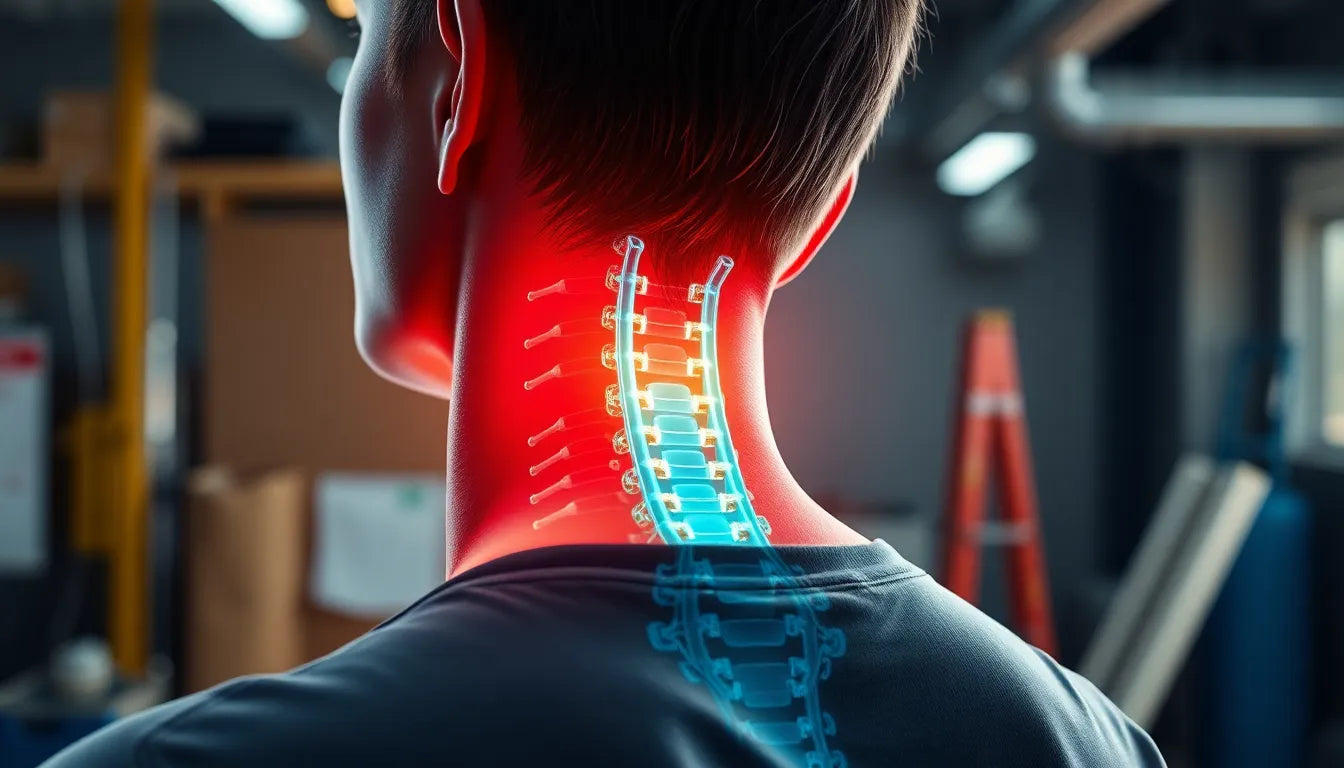 Navigating Work Life with a Herniated Disc in the Neck - Illustration