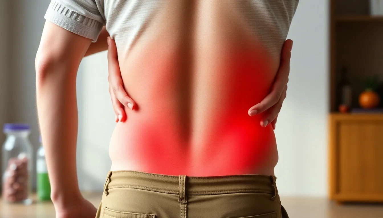 Ondt i maven og ryggen efter måltid? Find lindring her! - Illustration