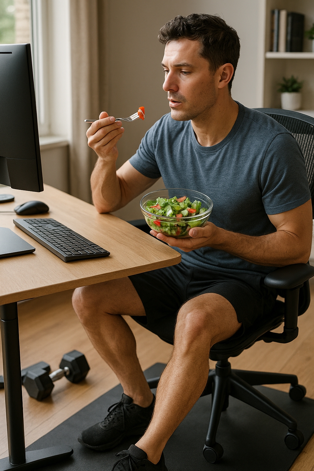 Unlock the secret to better health: diet, exercise, and the power of ergonomics - Illustration
