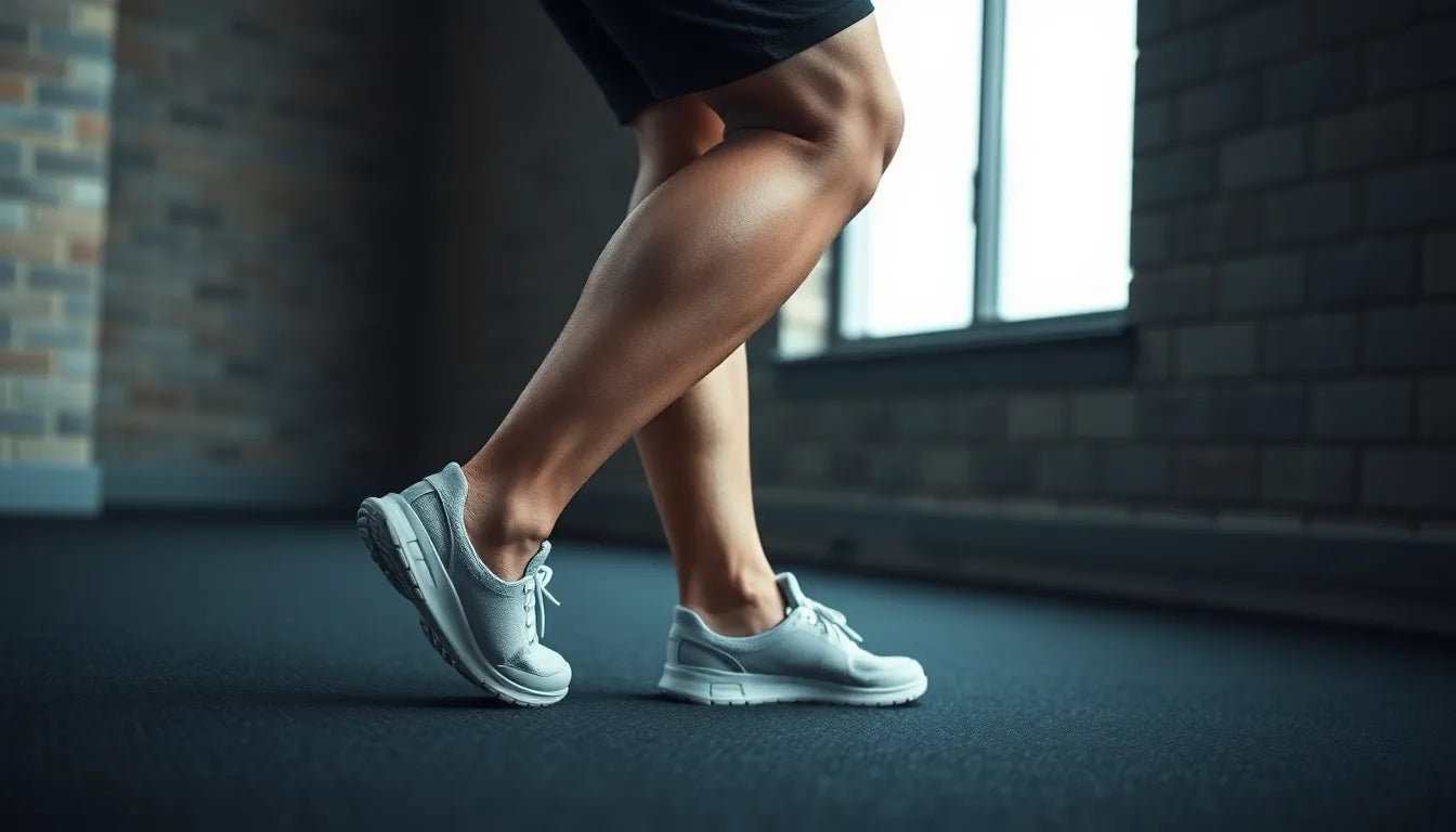 Stretch your calves to pain-free living with practice reader - Illustration