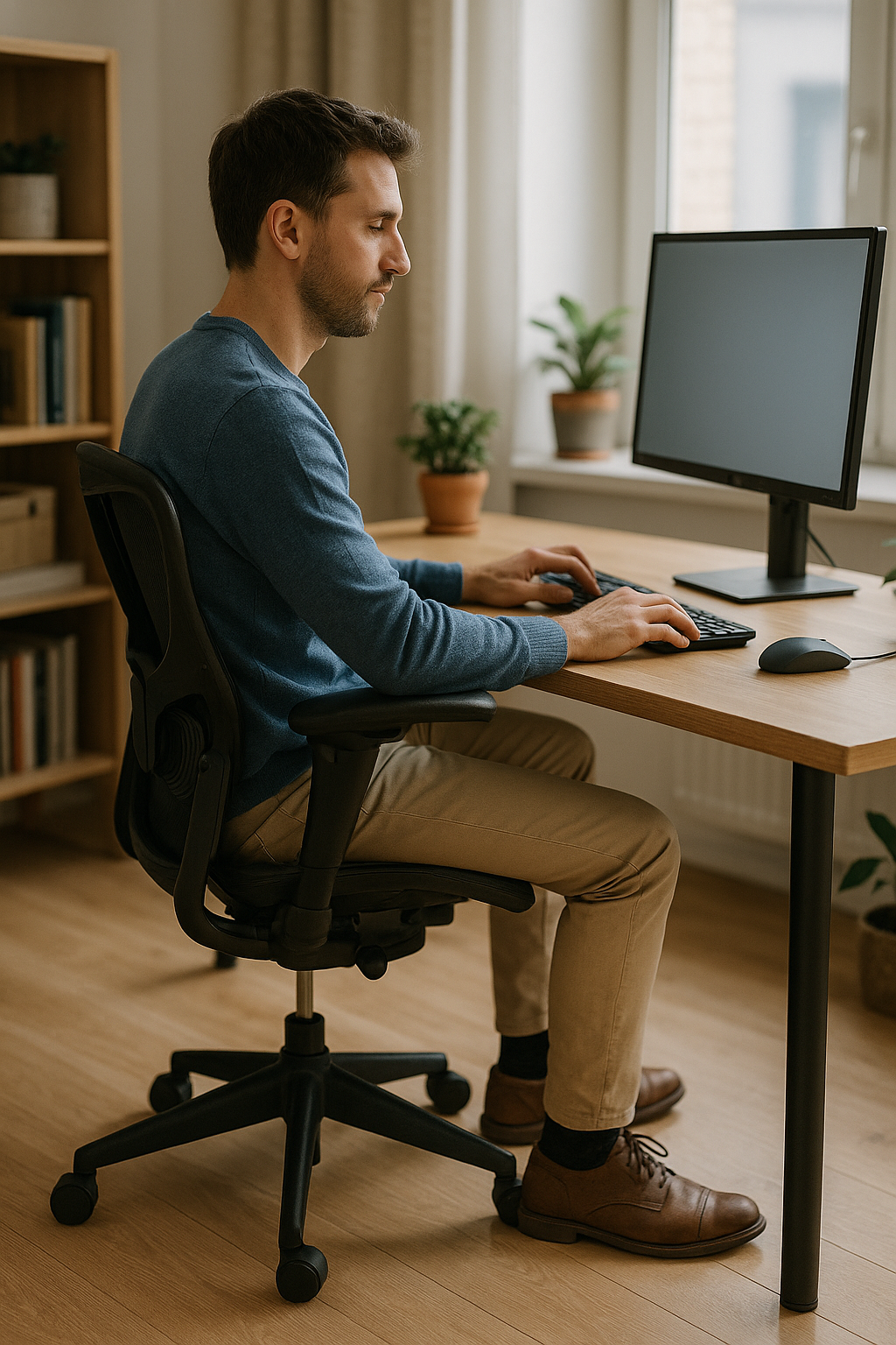 Find your balance with the perfect sitting posture - Illustration