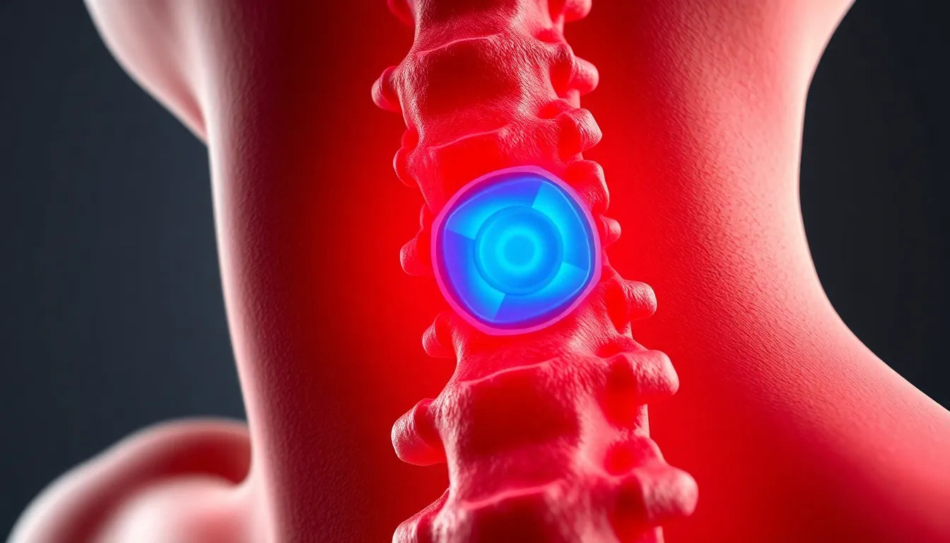 Understanding the pain behind a herniated disc in your neck - Illustration