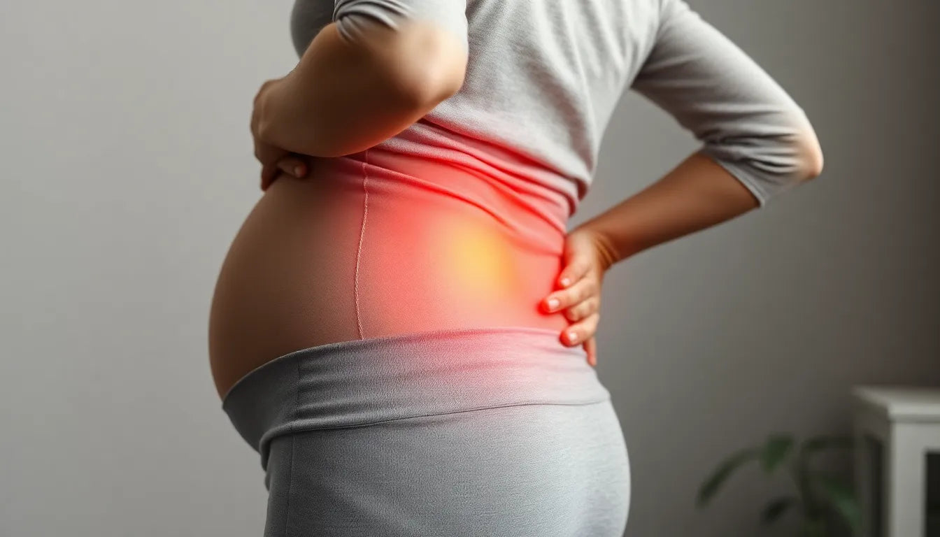 Find lindring: Sådan håndterer du lændesmerter i uge 8 af graviditeten - Illustration