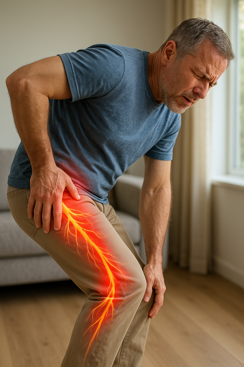 Finding Relief from a Pinched Nerve in the Buttock - Illustration