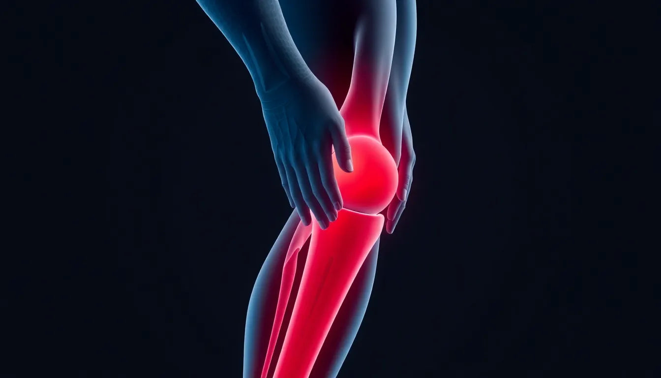 Slip af med smerter i knæet når du bøjer det - Illustration