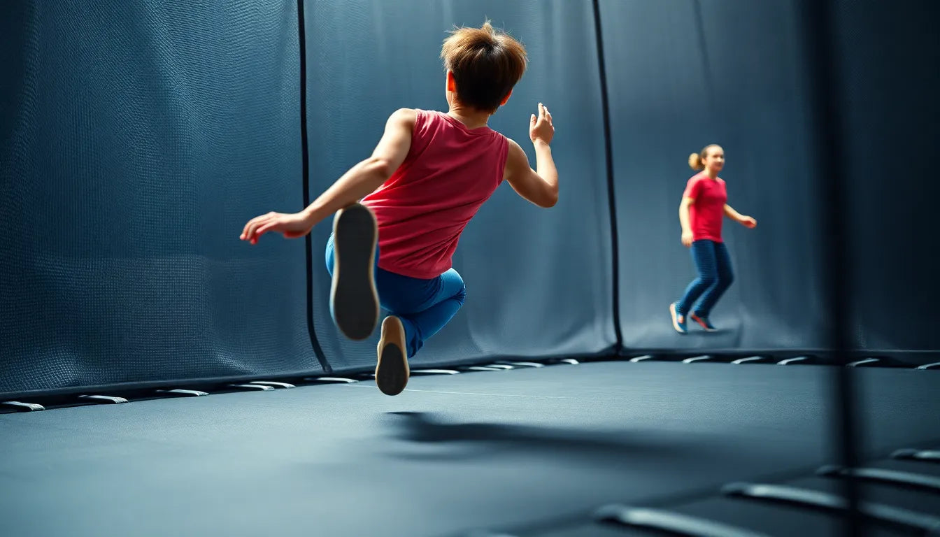 Trampolintricks uden smerter: Undgå ondt i ryggen - Illustration