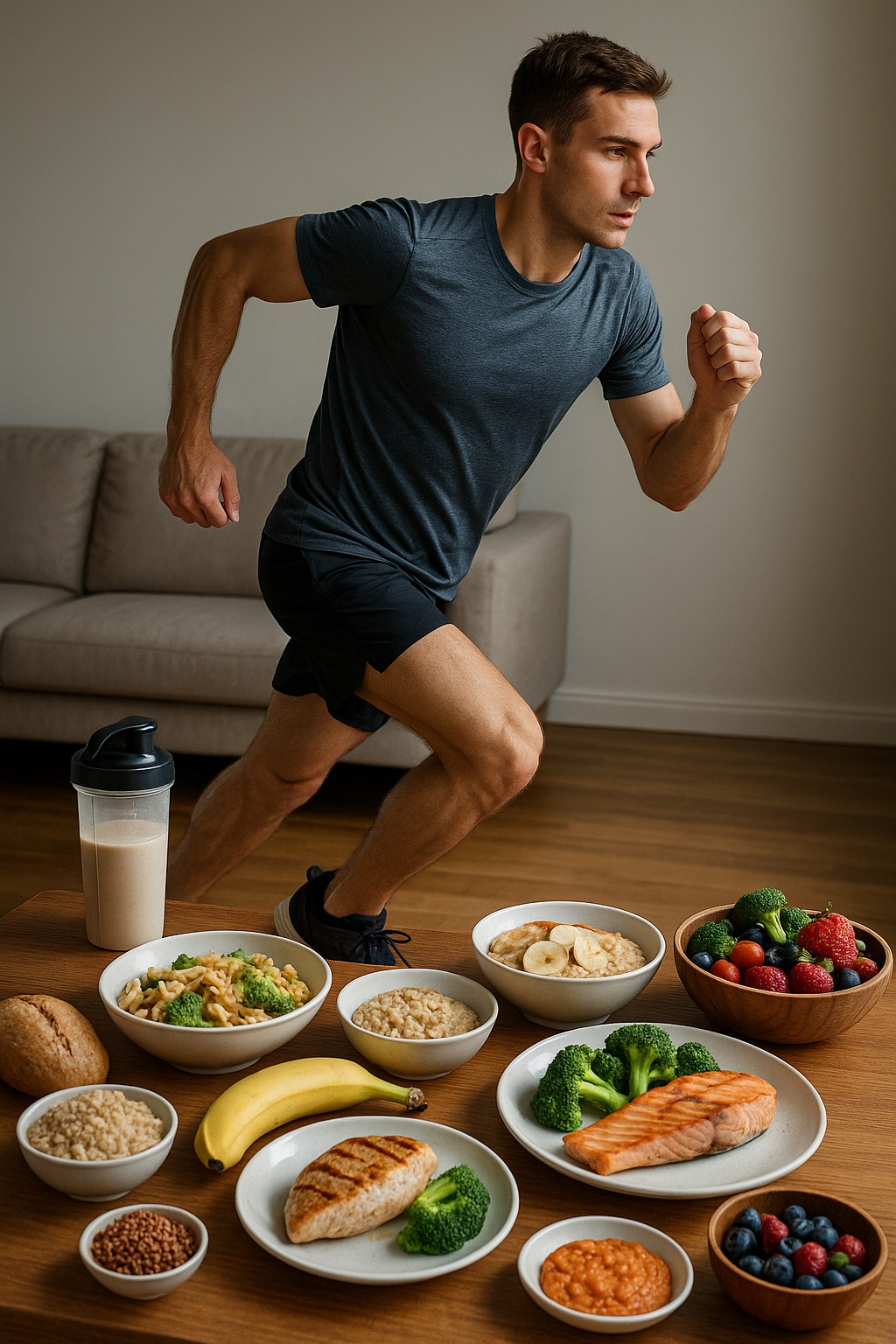 Fuel Your Run: The Perfect Balance of Nutrition and Performance - Illustration