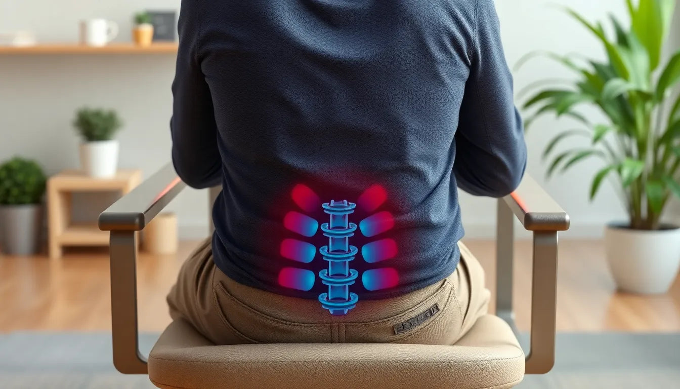 Find Comfort: Master the Art of Sitting with a Herniated Disc - Illustration