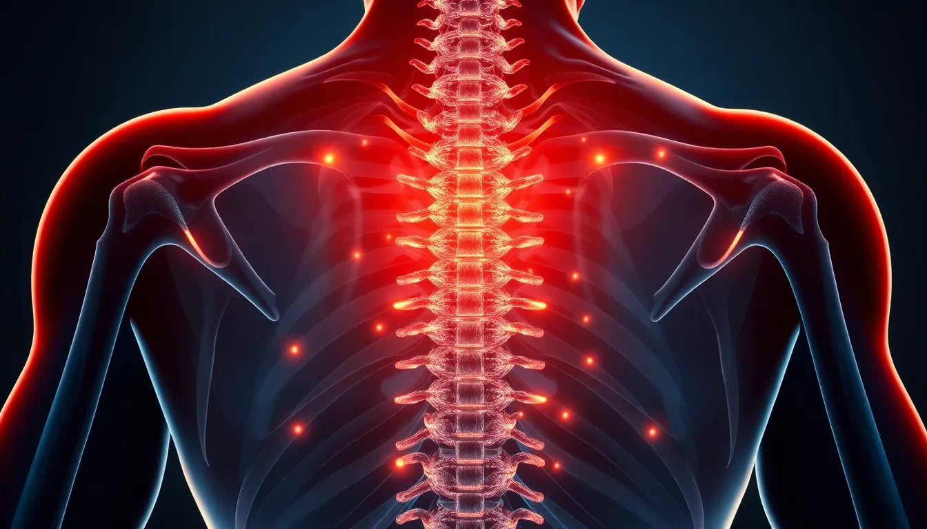 Uncover the hidden signs of a thoracic herniated disc and find relief - Illustration
