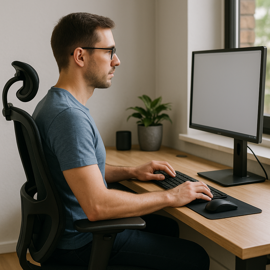 Perfect your posture: sit smarter at your computer - Illustration