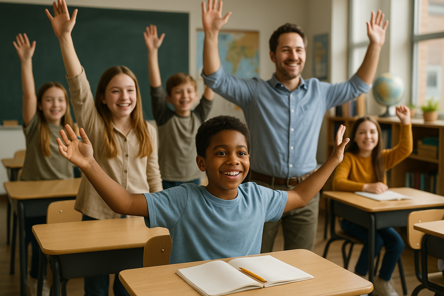 Boost classroom energy with quick exercises - Illustration