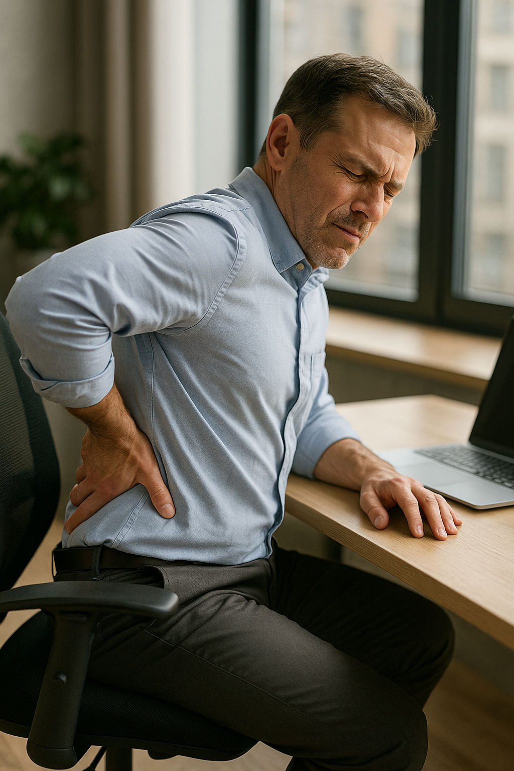 Unlock Comfort: Say Goodbye to a Stiff Lower Back - Illustration