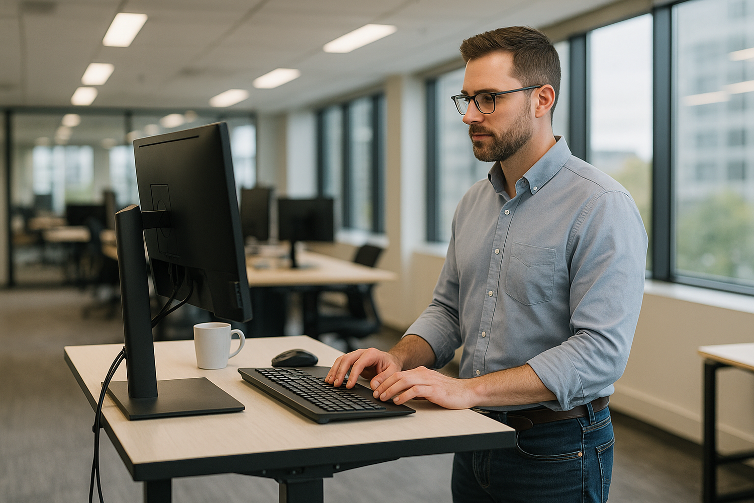 Stand up for health: discover the benefits of standing work - Illustration