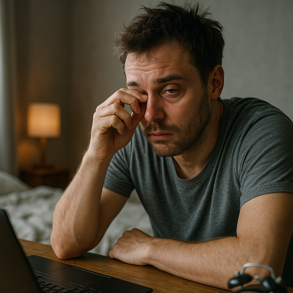 Awake but not alert: how sleep deprivation impacts your daily life - Illustration