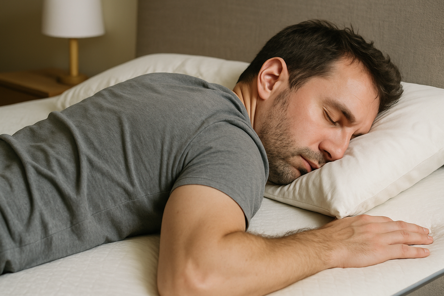 Is sleeping on your stomach a recipe for discomfort or a cozy choice? - Illustration