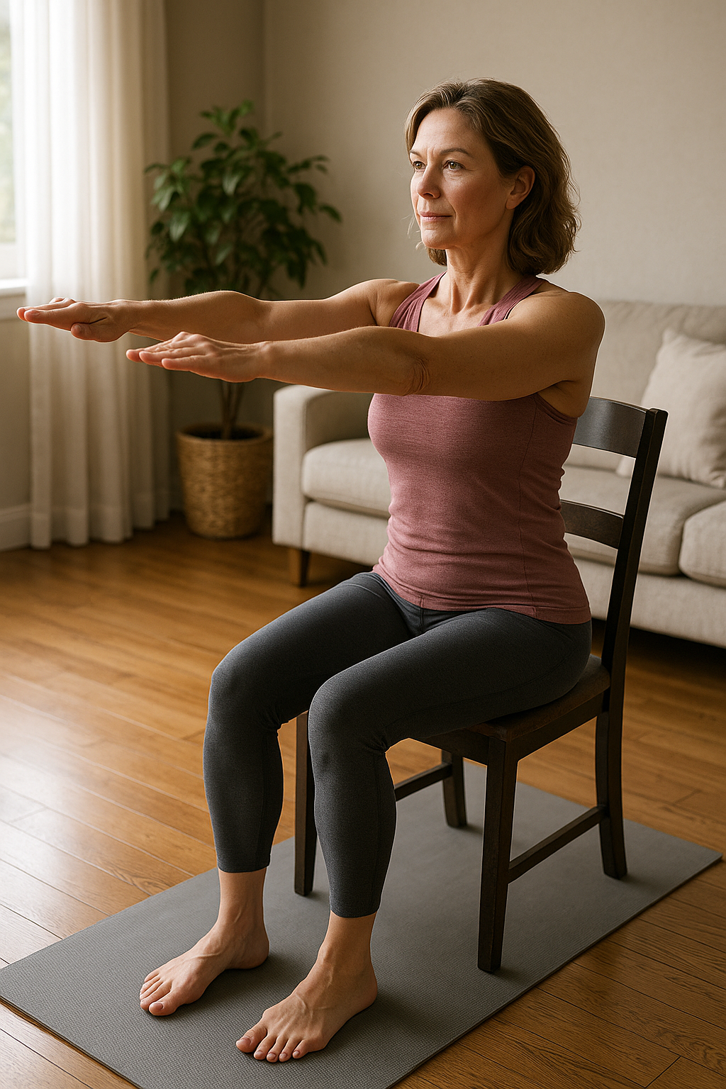 Transform Your Fitness with 28 Days of Chair Pilates - Illustration