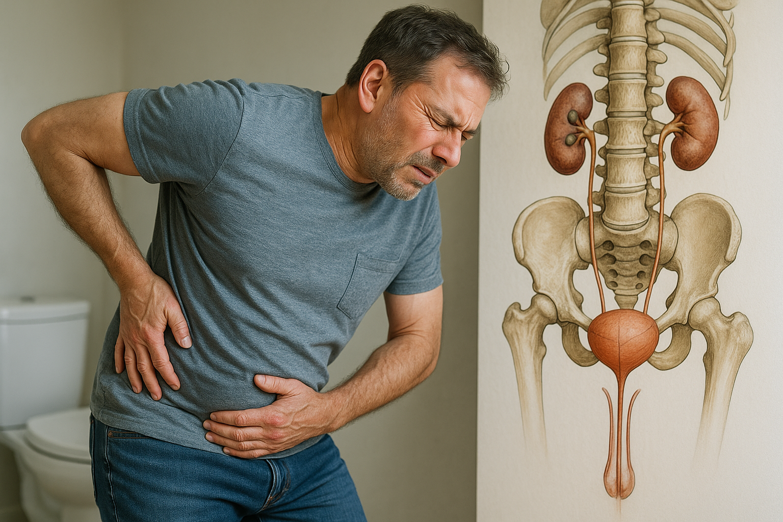 Understanding the Link Between Bladder and Lower Back Pain - Illustration