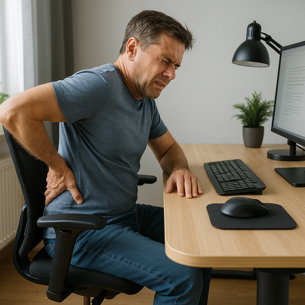 Unlock Comfort: Say Goodbye to Stiff Lower Back with Simple Ergonomic Changes - Illustration