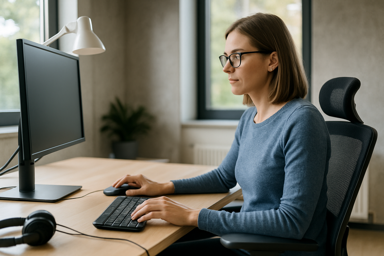 Transform your workspace: elevate health and productivity with ergonomic solutions - Illustration