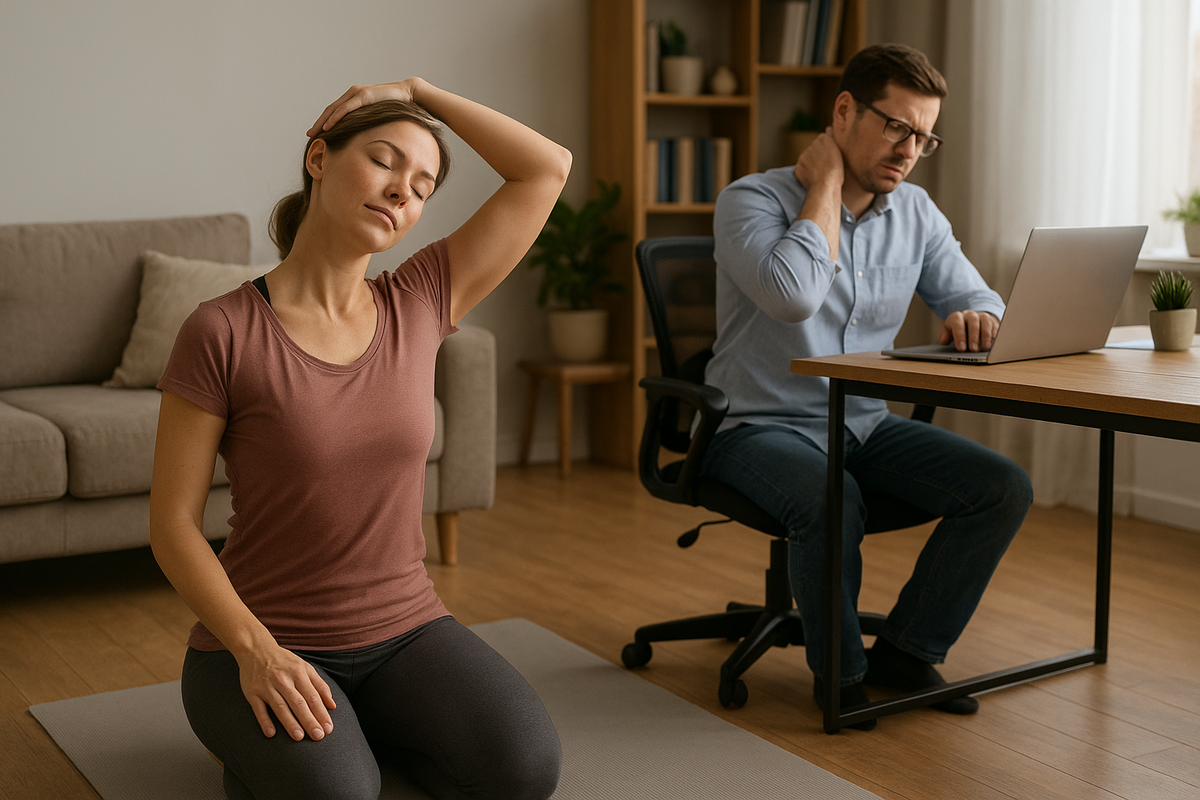 Find Relief and Flexibility: Yoga Moves for Neck and Shoulders - Illustration