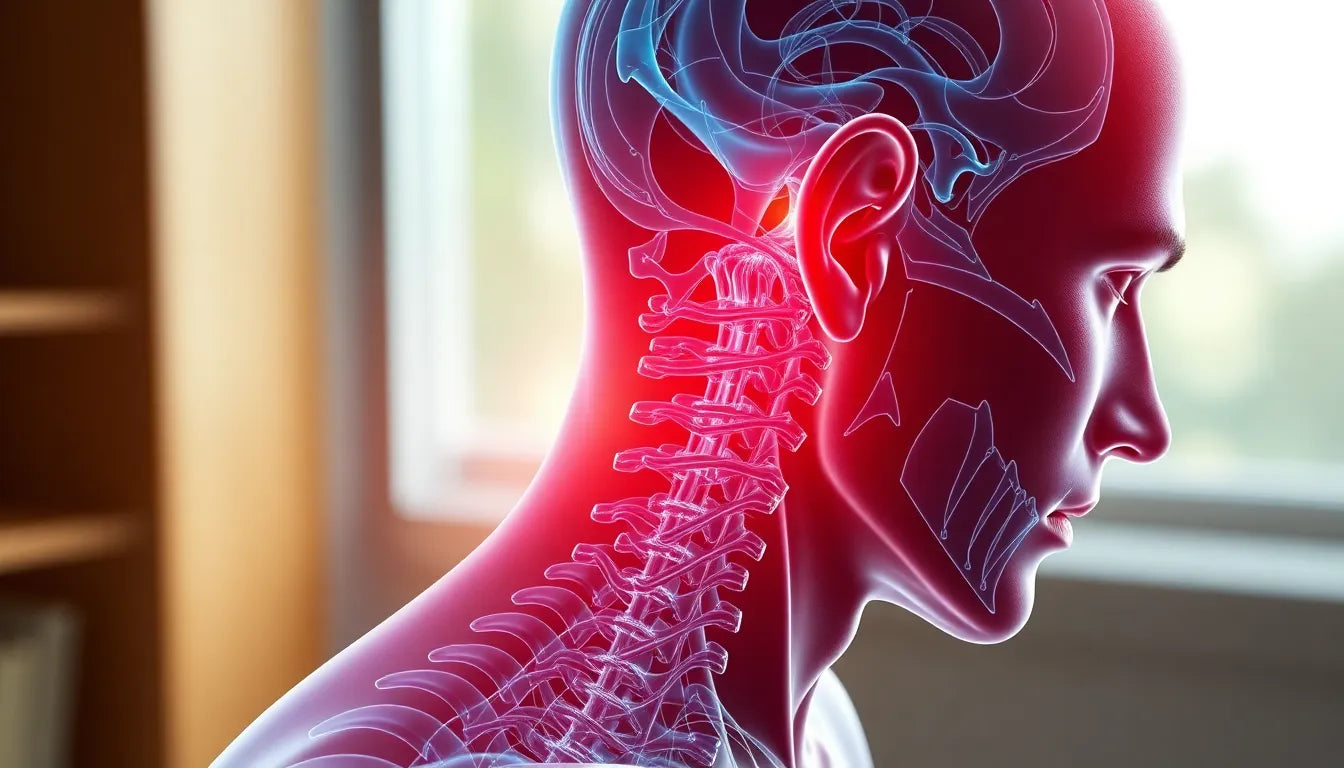 Finding Relief: How to Tackle Headaches Caused by a Herniated Disc in the Neck - Illustration