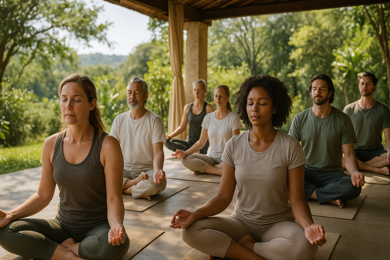 Escape to Serenity: Discover the Rejuvenating Magic of a Yoga Retreat - Illustration