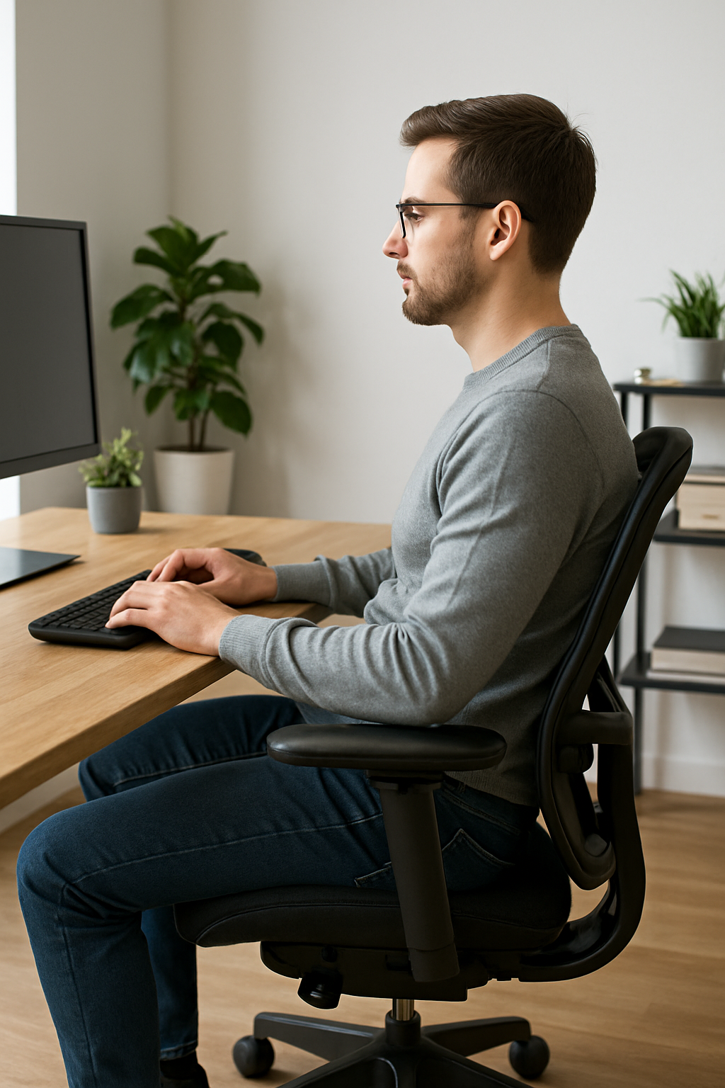 Find your perfect ergonomic sitting position today - Illustration