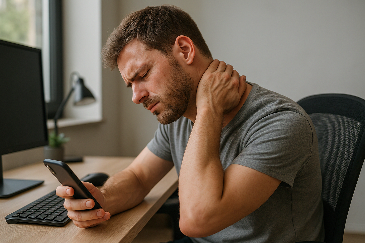 Banish Neck Strain: Simple Steps to a Pain-Free Life - Illustration