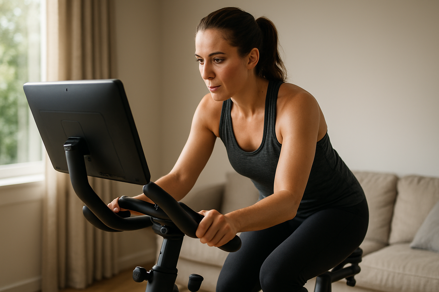 Pedal into the future with the ultimate exercise bike experience - Illustration