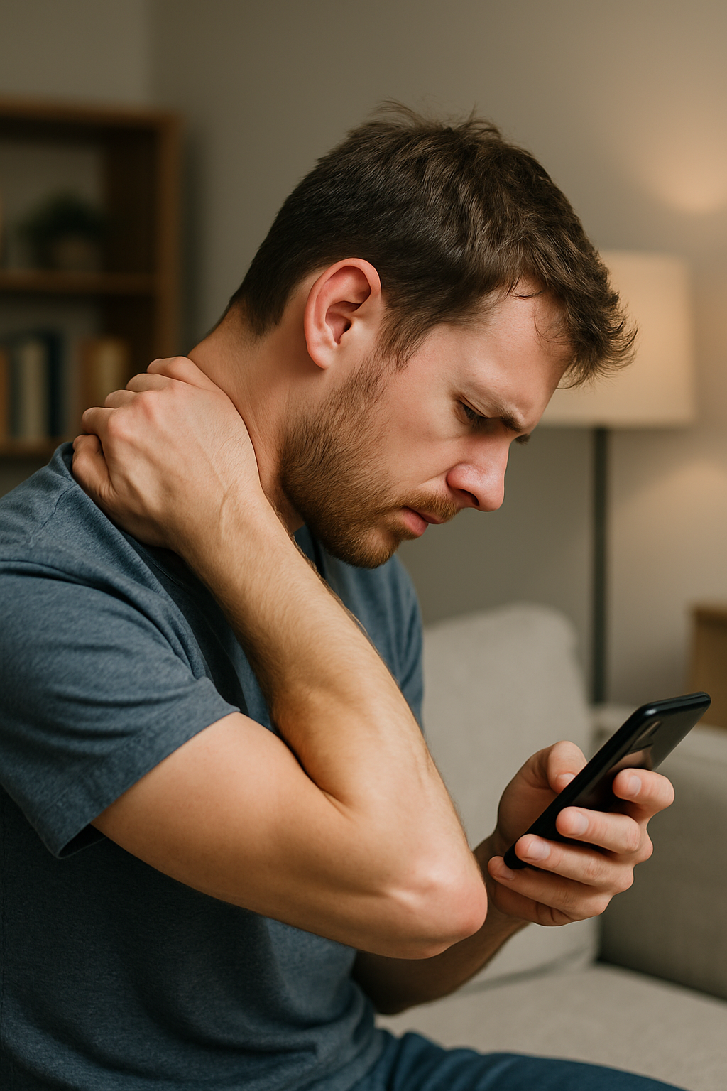 Break free from the text neck trap: reclaim your posture today! - Illustration