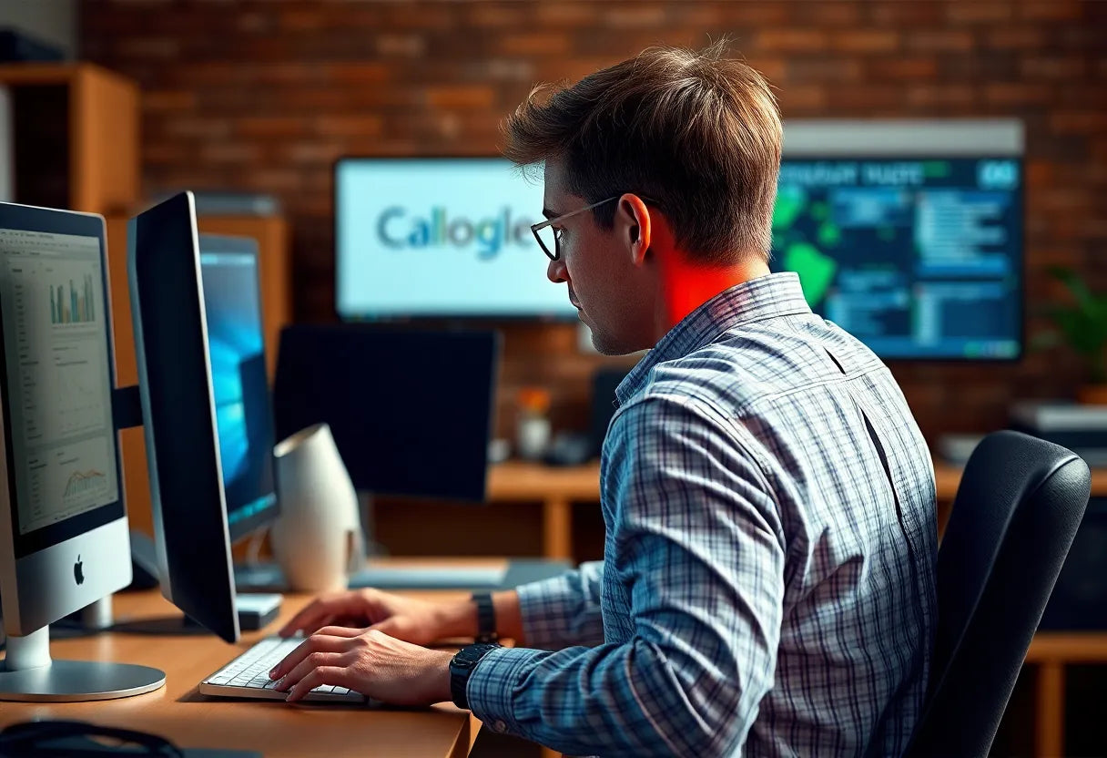 Discover the Secret to a Pain-Free Neck While Working on Your Computer - Illustration