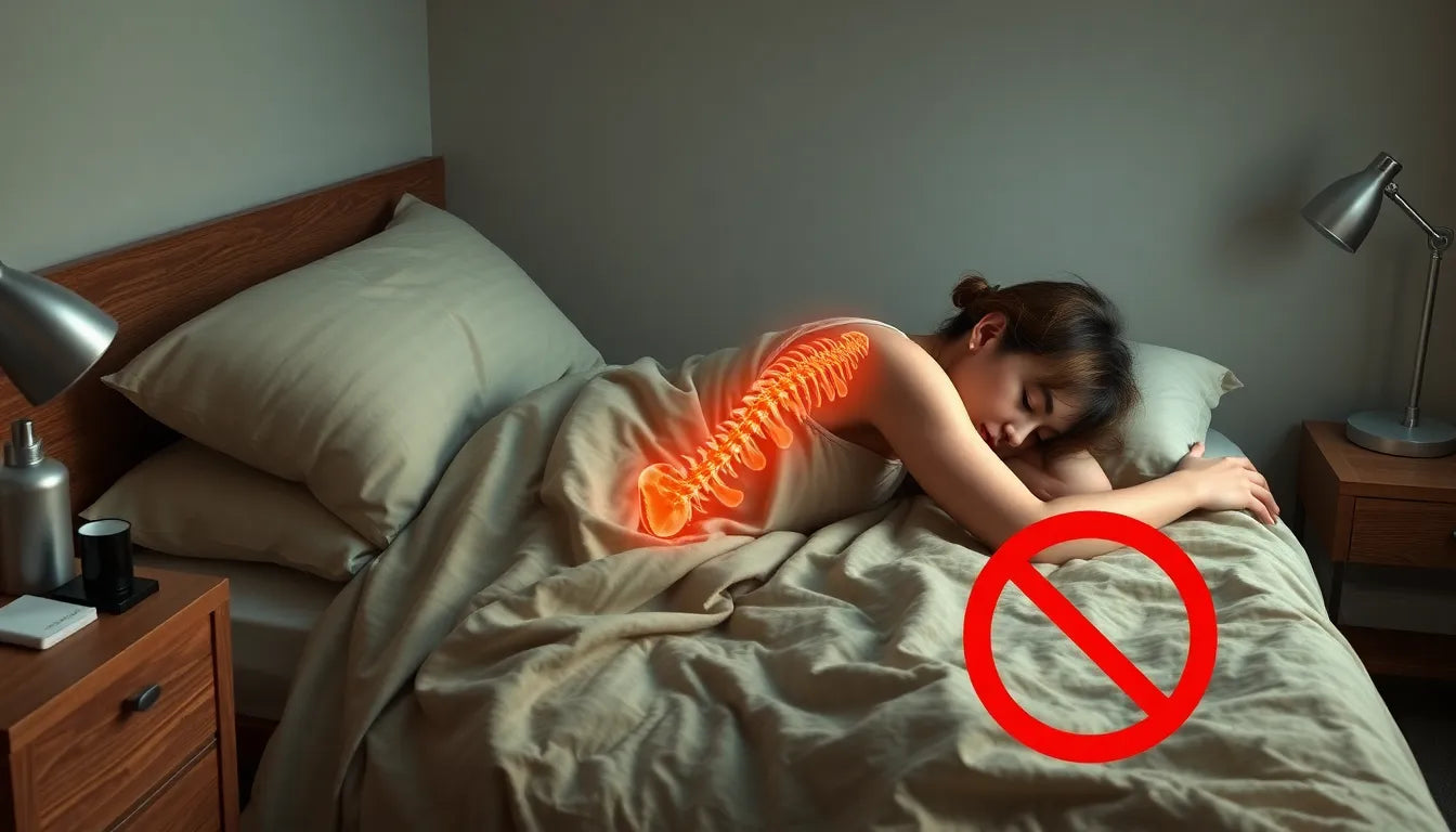 Finding Comfort: Sleep Better with a Thoracic Herniated Disc - Illustration