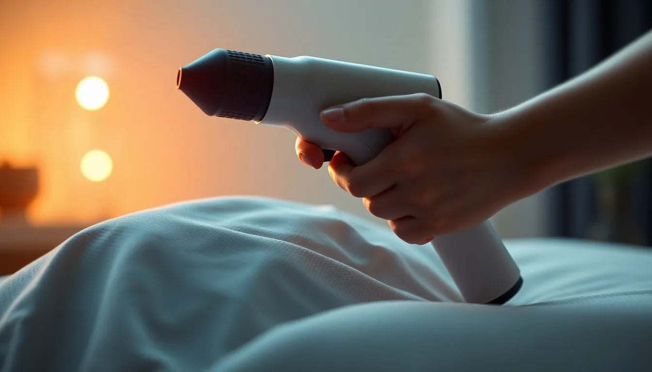 Relieve Herniated Disc Pain Safely with a Massage Gun - Illustration