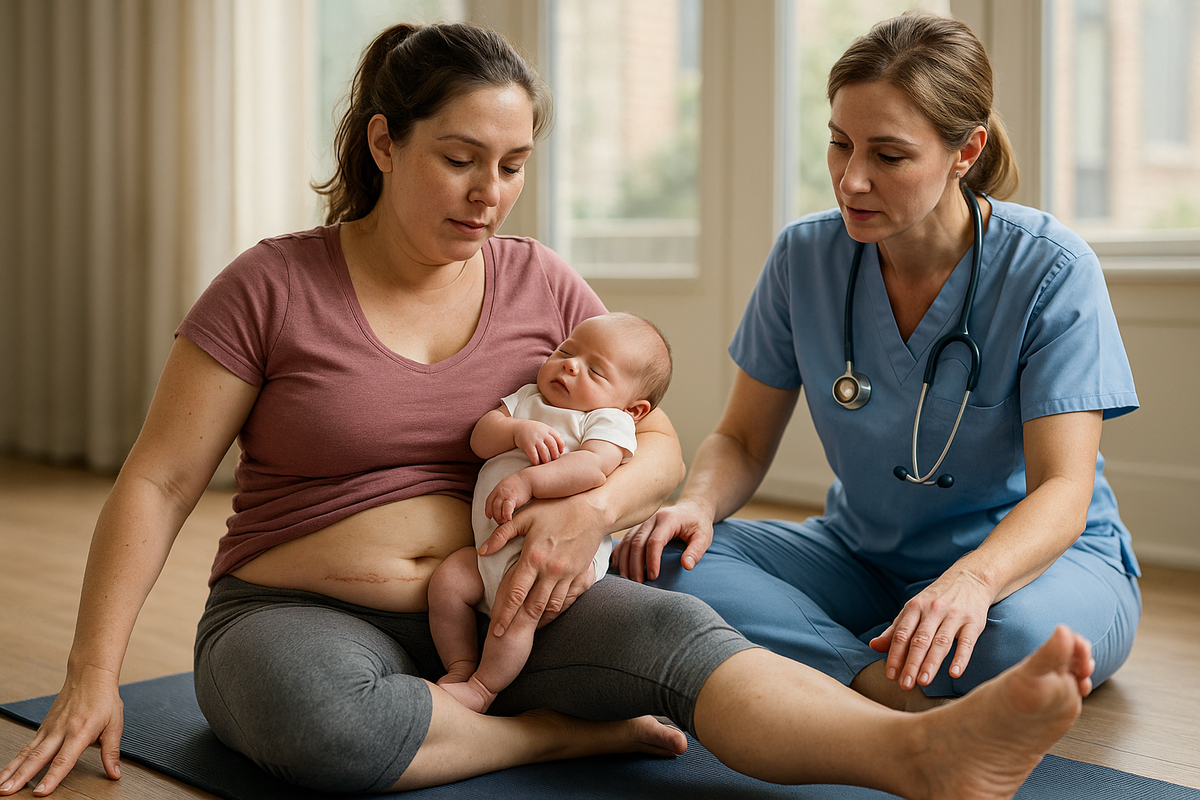 Rediscover Your Strength: Safe Steps to Exercise After a C-Section - Illustration