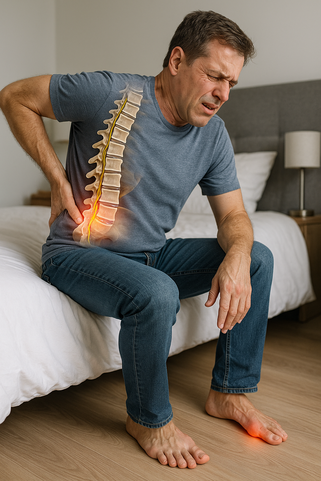 Unraveling the Mystery: Why Back Pain Leads to Tingling Toes - Illustration