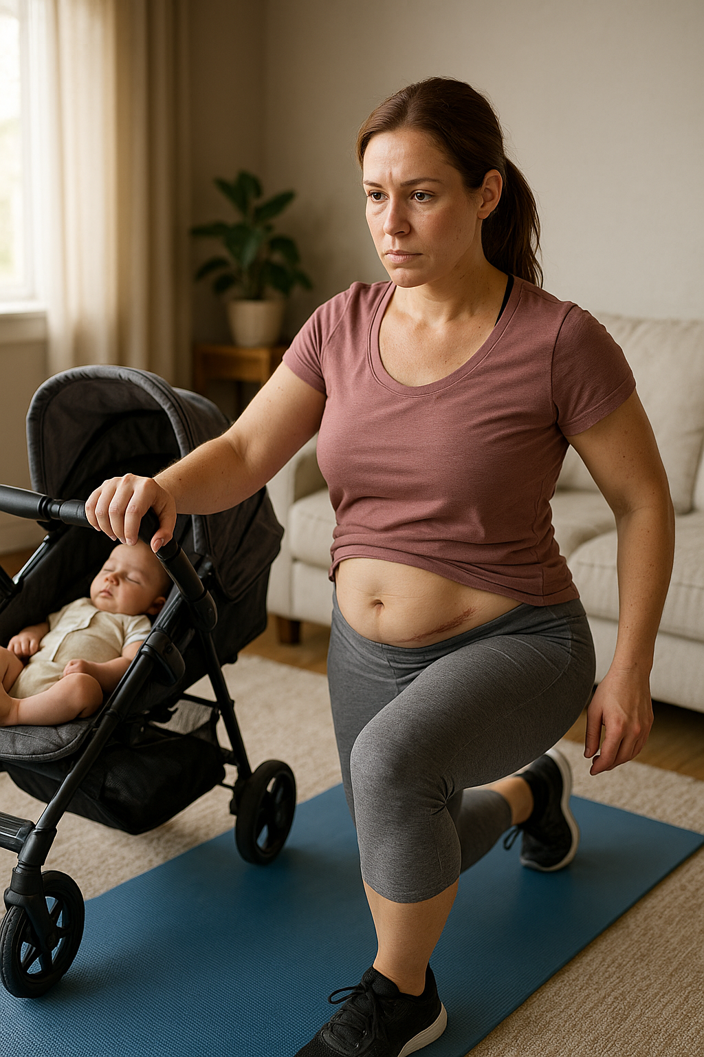 Rediscover Your Strength: Starting Exercise After a C-Section - Illustration